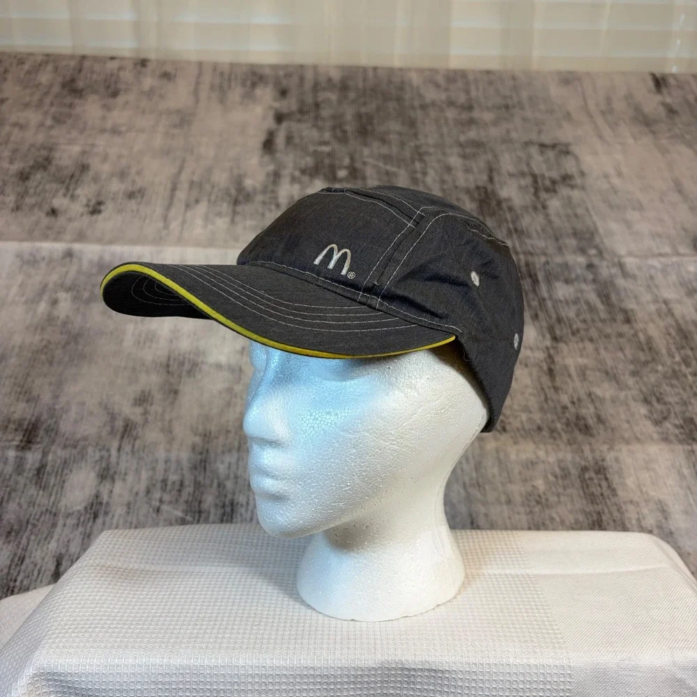 McDonalds Timeless Elements 5 Panel Hat Gray Employee Uniform Cap Adjustable